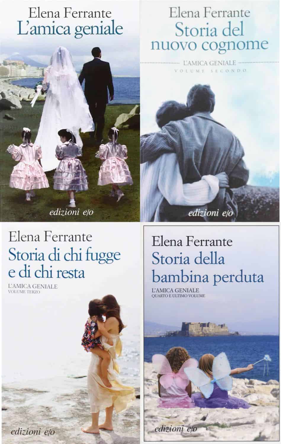 Set di quattro libri “L'amica Geniale”